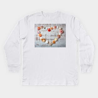 Seashell Heart Still life Kids Long Sleeve T-Shirt